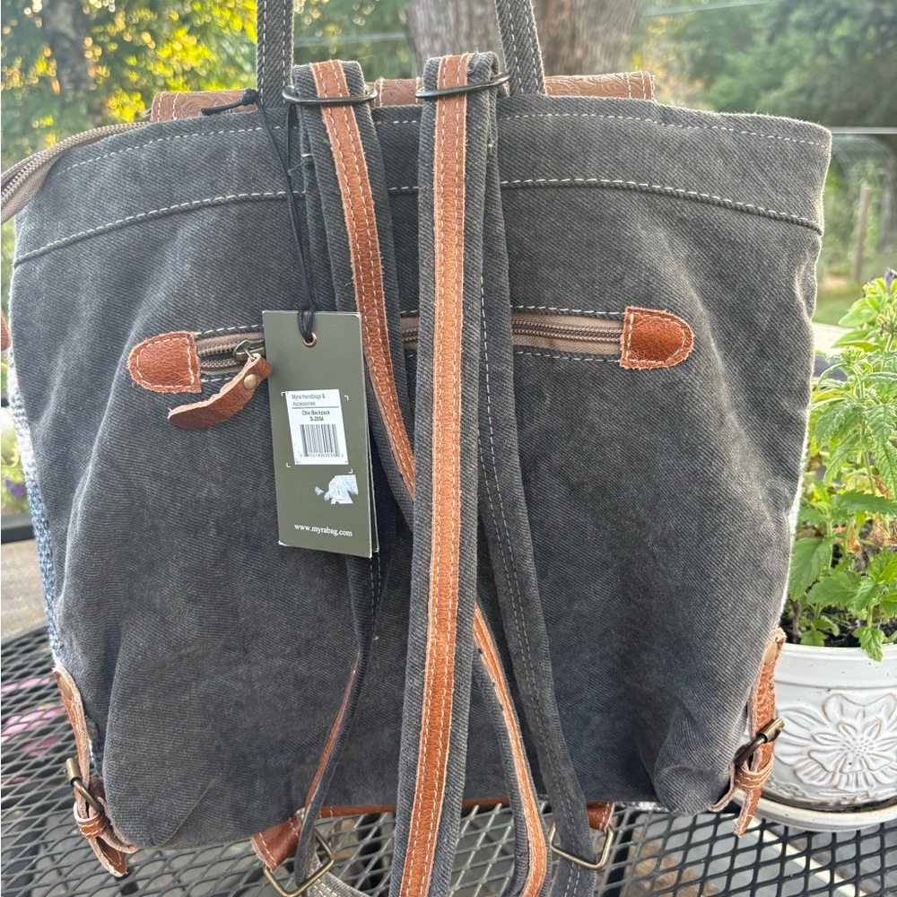 NWT Myra Bag Embossed Leather Chic Backpack S-2854 - Picture 10 of 10